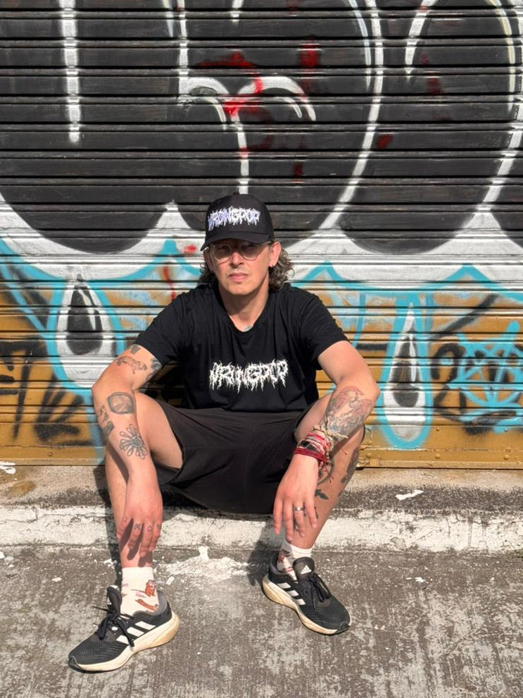 white logo cap