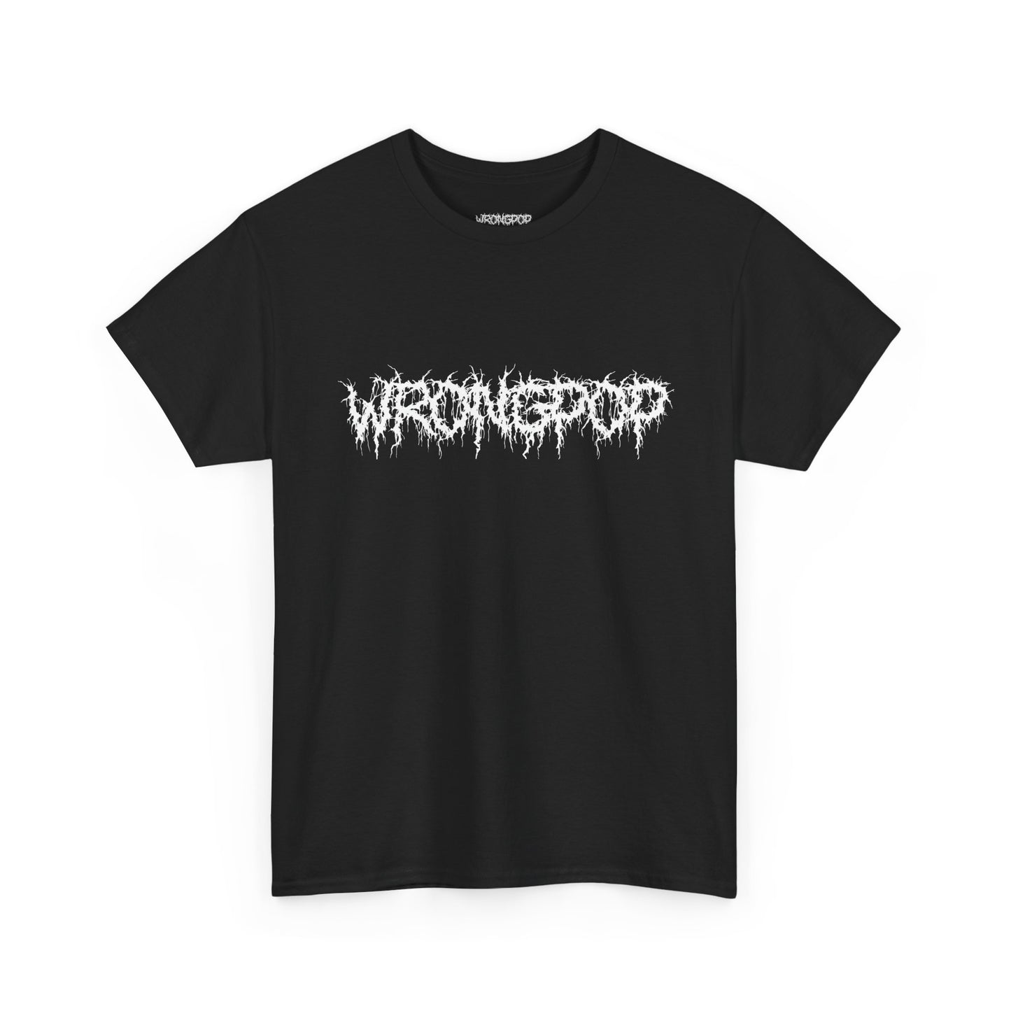 white logo tee